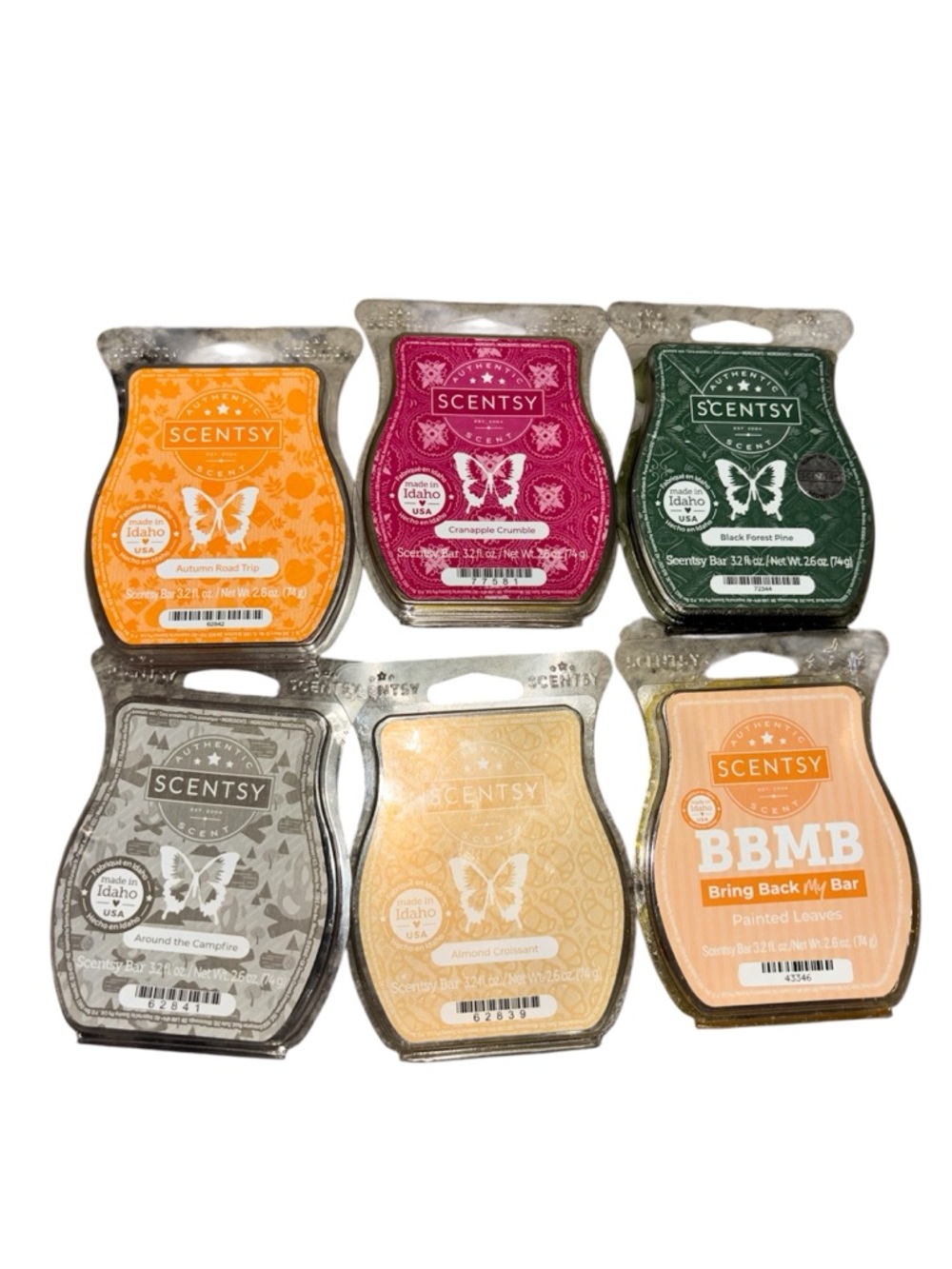 Mixed Lot of 6-3.2 fl. oz Authentic Scentsy Scent Wax Bar Most  Retired
